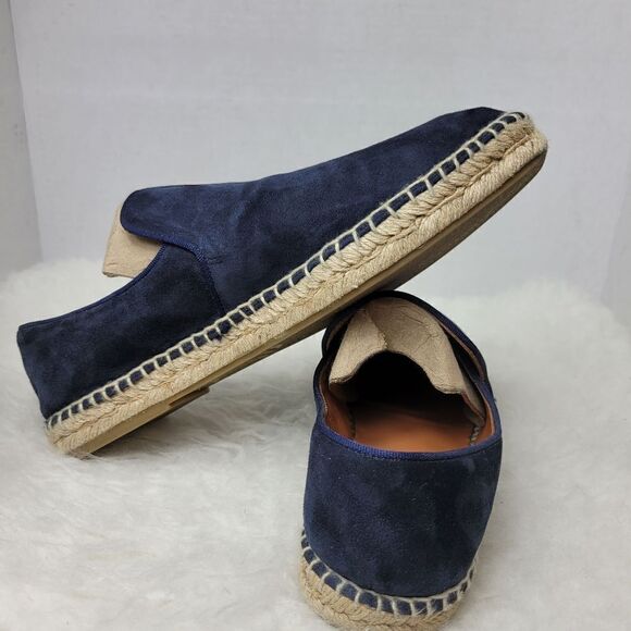 Aquatalia Felipe Blue Canvas Mens Espadrille Shoes Size 8 main image 8